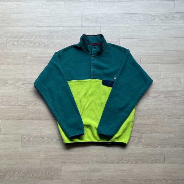 파타고니아 신칠라 그린 라임 컬러블록 patagonia