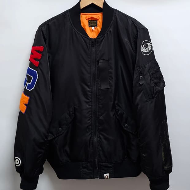 베이프 샤크 ma-1 항공점퍼 2XL 국내100정도