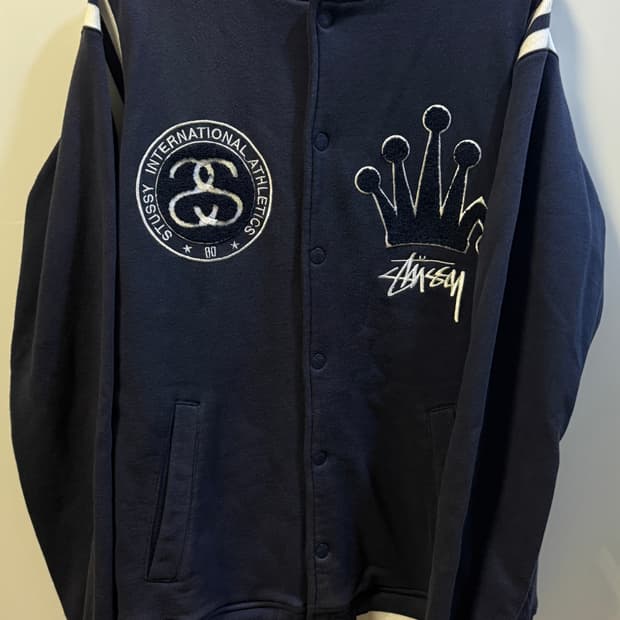 스투시 스웻 바시티 자켓 L