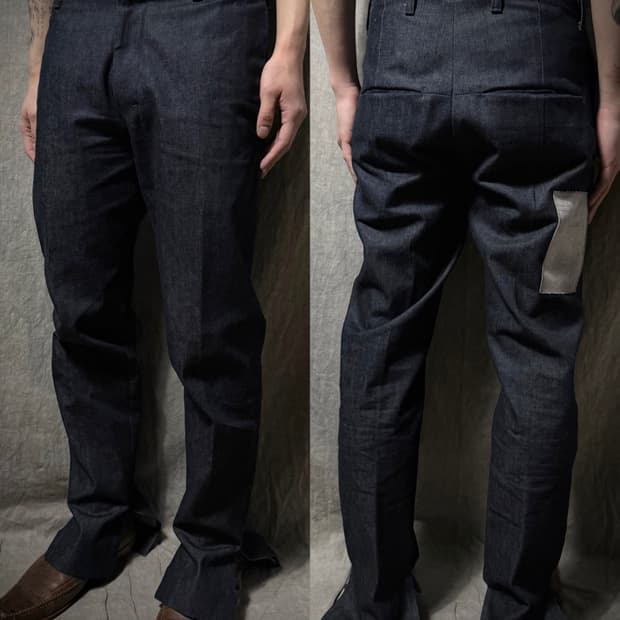 SHINYA KOZUKA  Sidevented Indigo Trouser