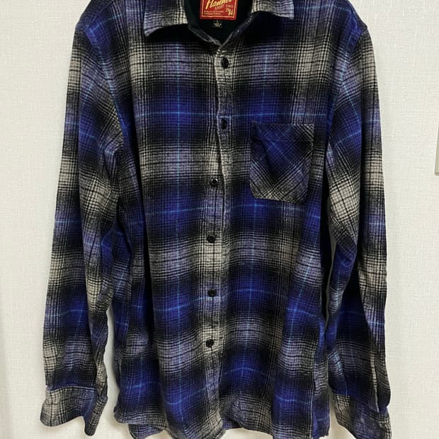 유니클로 플란넬 체크 셔츠 L