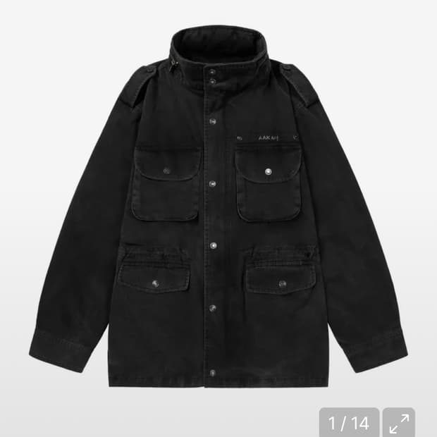 [구해요] aakam 아캄 워시드 필드자켓 야상 차콜