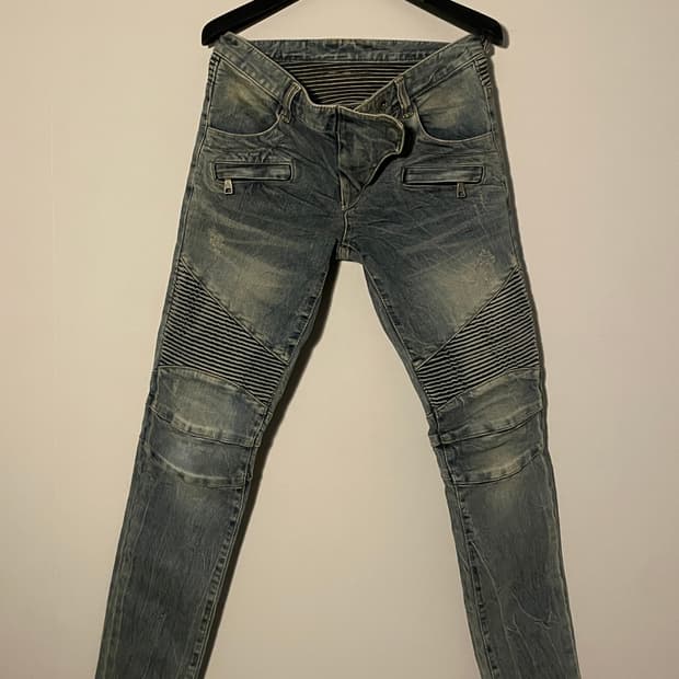 발망 바이커 청바지