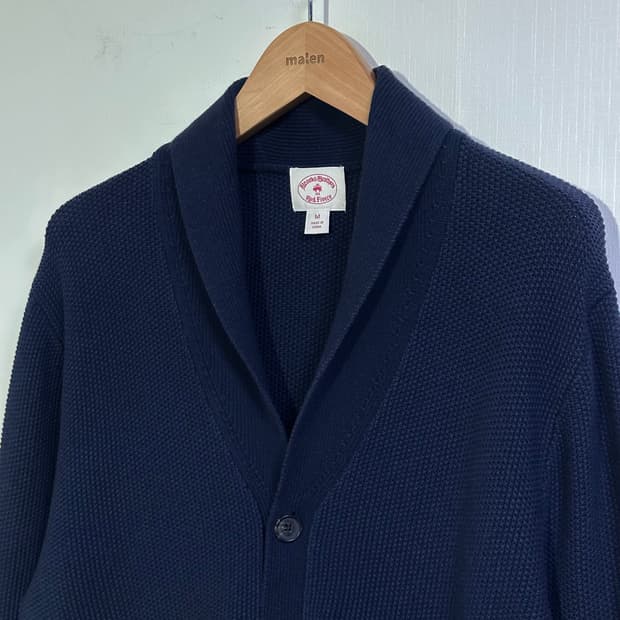 브룩스브라더스 숄 카라 가디건 M/100/네이비