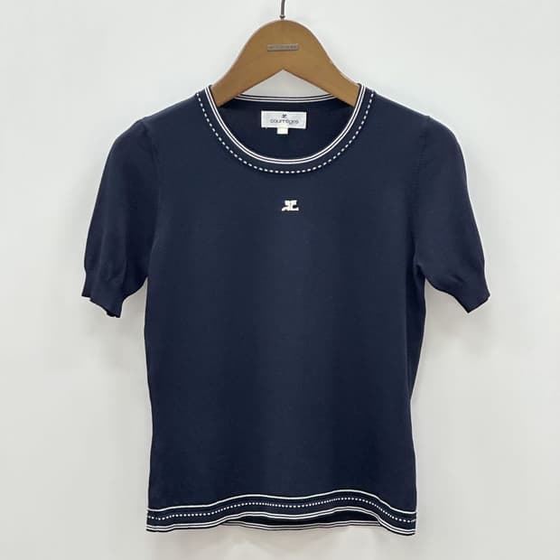 courreges / 꾸레쥬 네이비 썸머 니트