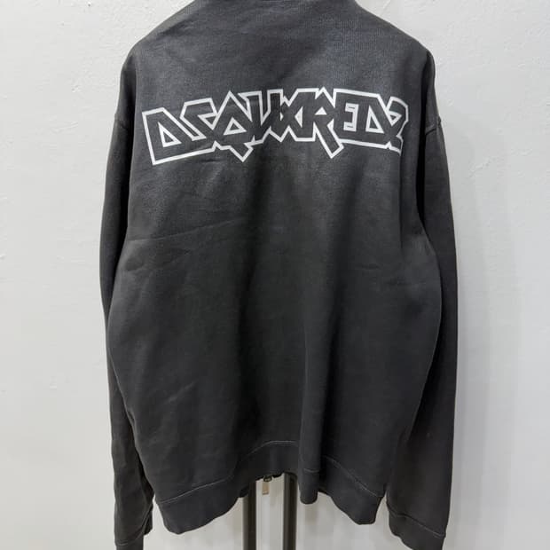 정품) 디스퀘어드2  블랙 코팅 라이더 자켓 XXL 