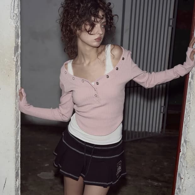 플리즈노팔로우 Bunny Snap Button Top ( Ver.1 ) 