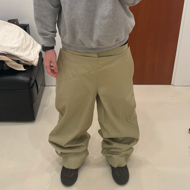BOTTEGA VENETA Beige Layered Trousers