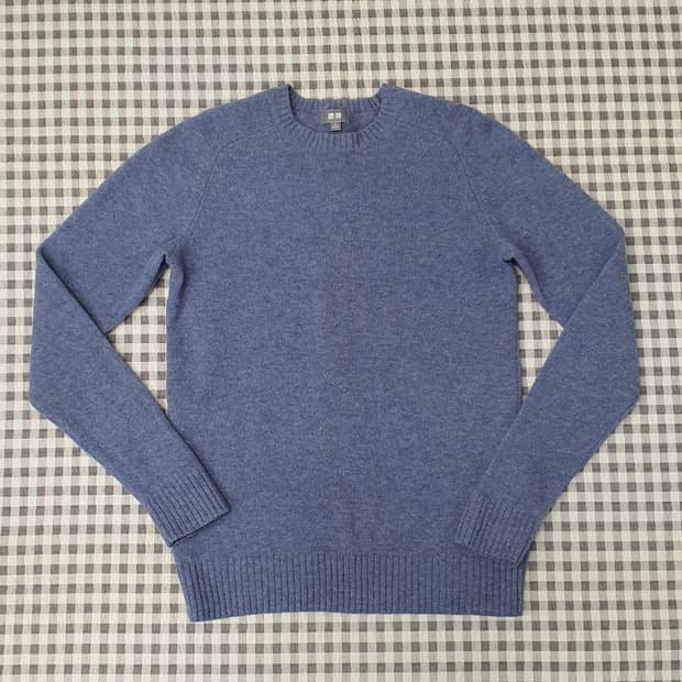 유니클로 울100 긴소매 니트 남자95