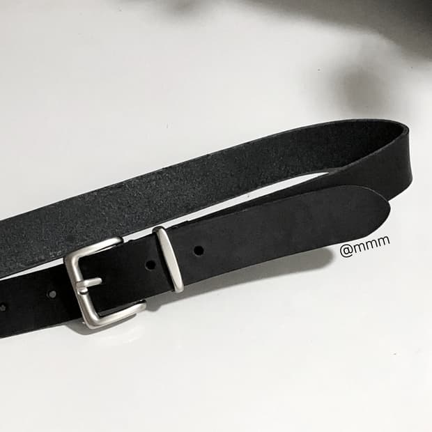 [Unisex] 실버링 가죽 벨트
