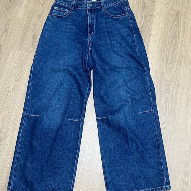 아캄 CROS2 와이드 데님 팬츠 블루
