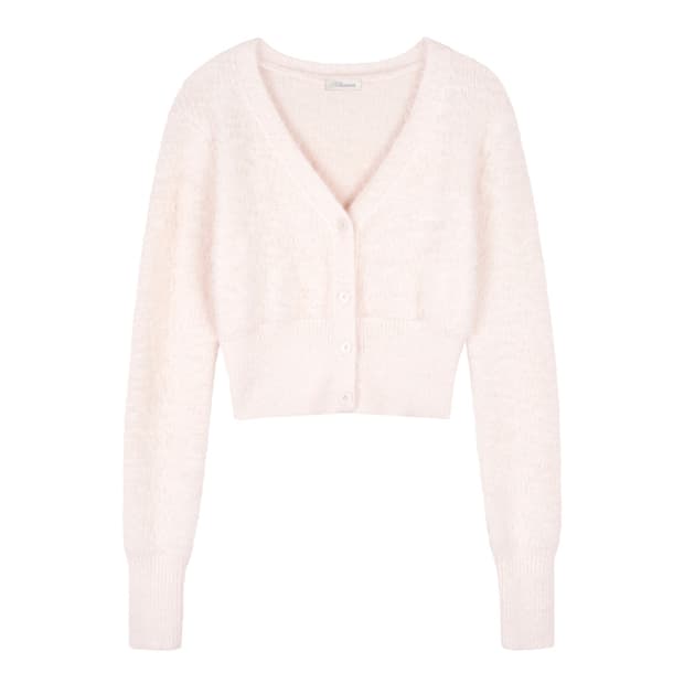 클리시어 핑크 가디건 