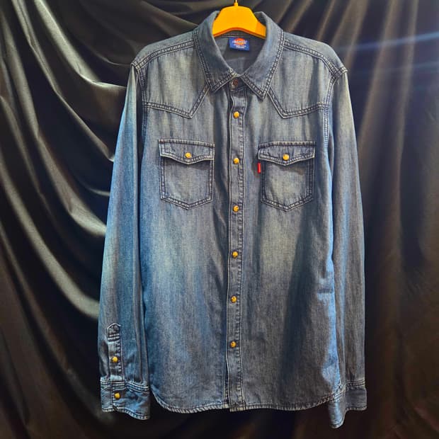디키즈 데님 웨스턴 셔츠