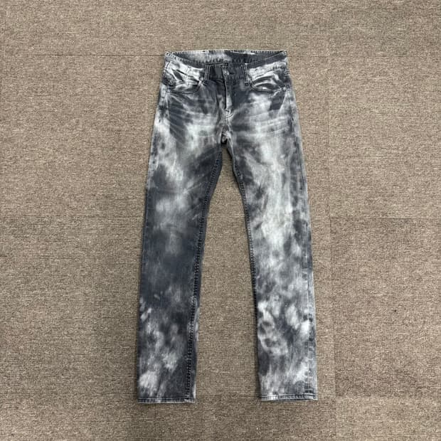 빈티지 더티 워싱 그레이 슬림 진 (30)  