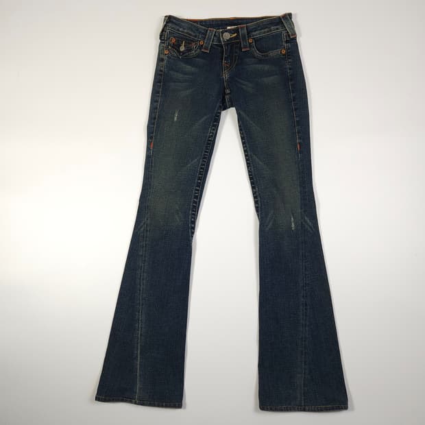 트루릴리전 로우라이즈 부츠컷 데님팬츠 