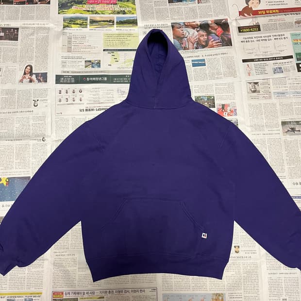 [L] 90s USA 빈티지 러셀 후드 퍼플
