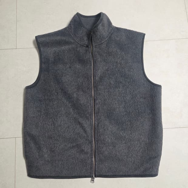 랩12 니티드 울 베스트 집업 그레이 M