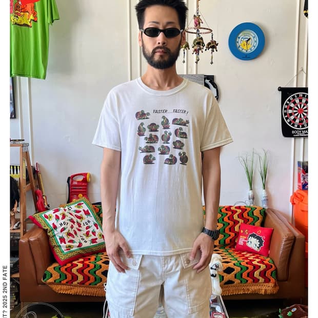 Kamasutra Vintage Turtle Print T-Shirt