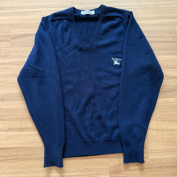 버버리 네이비 울니트 