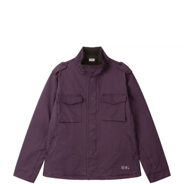 구해요 Earthjigu 피그먼트 웜 필드자켓 퍼플 