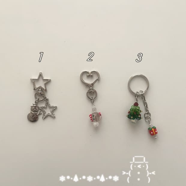 크리스마스 키링 christmas keyring