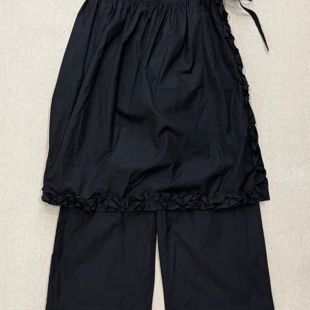 꼼데가르송 robe de chambre 01ss 레이어드 랩 팬츠