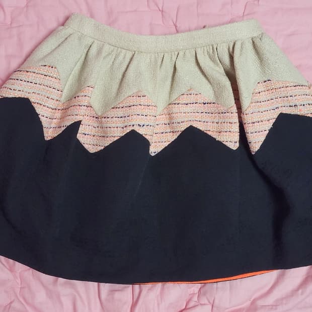 급처상태좋음!O2nd 오즈세컨 러블리 트위드 공주 스커트 치마 레니본st