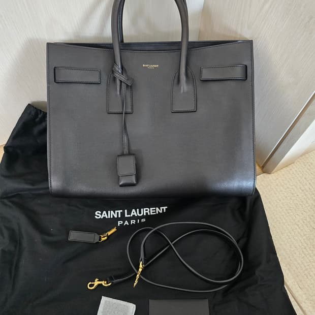 생로랑 삭드주르 블랙 토드백 숄더백