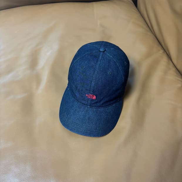 나나미카 노스페이스 퍼플라벨 워시드 데님 6패널 볼캡 모자 (Denim)