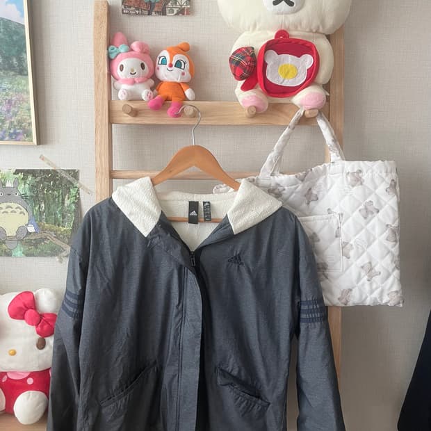 빈티지 아디다스 adidas 기모 후드 집업 오버핏 점퍼