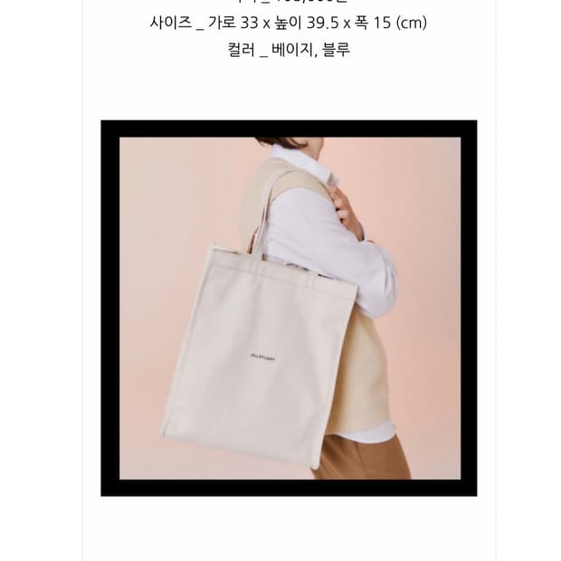 질 스튜어트 캔버스 백 (남녀공용) 