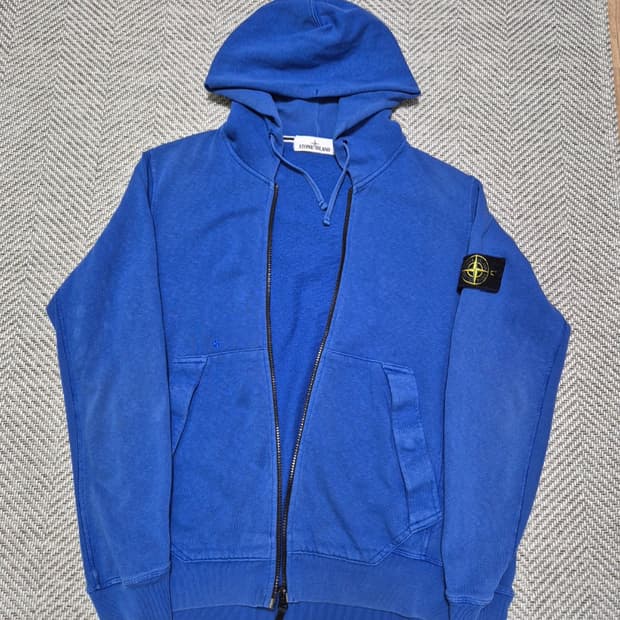 정품 스톤아일랜드 후드집업 95-M 파란색 