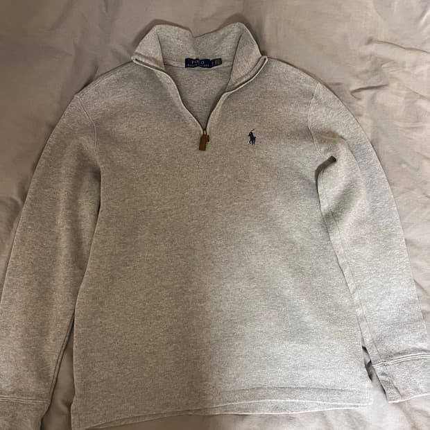 폴로 랄프로렌 하프 집업 니트 그레이 S