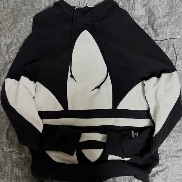 아디다스 빈티지 후드티 블랙