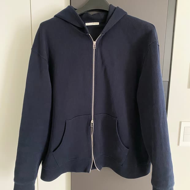 자라 투웨이 골지 후드집업 xl