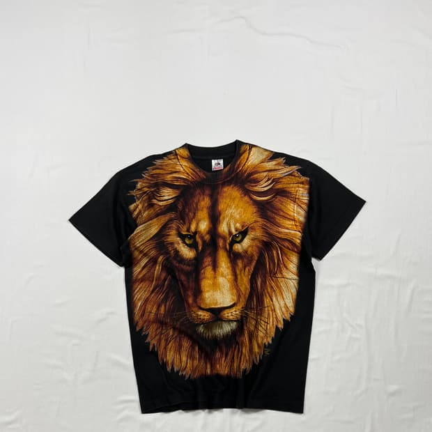 90‘s 라이온 lion 프린트 반팔티