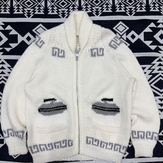 1970s 컬링 코위찬 2XL Curling Cowichan 캐나다스웨터