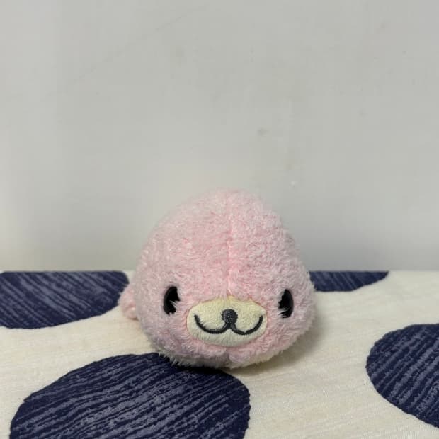 장모 복슬 분홍 마메고마 인형
