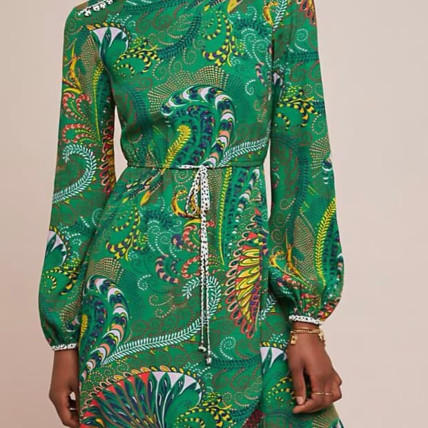 앤트로폴로지 패턴원피스