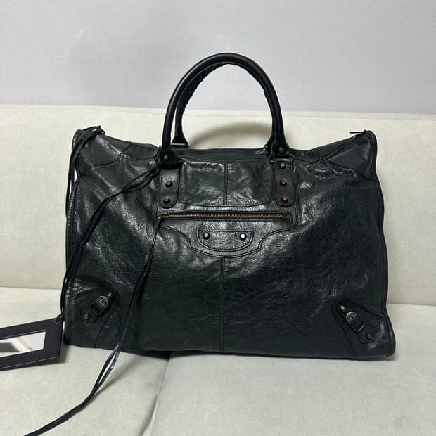 [A 정품] 발렌시아가 시티 모터백 위켄더 블랙