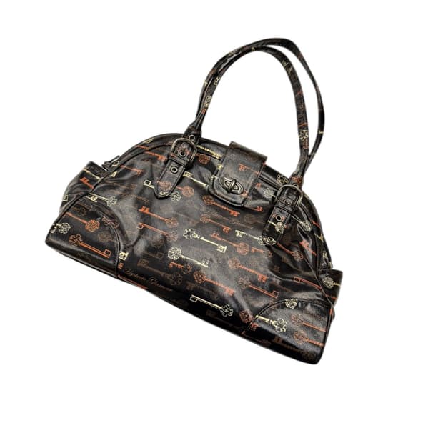 히스테릭글래머 PVC 키패턴 숄더백 블랙