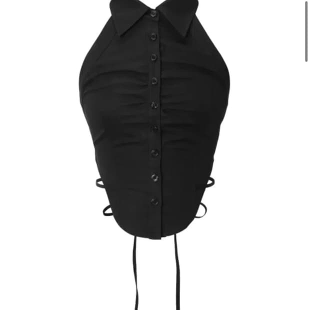 쓰리타임즈) Shirt halter top BK M