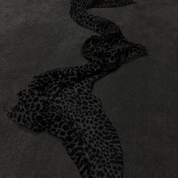 Vintage vkei punk mood leopard scarf