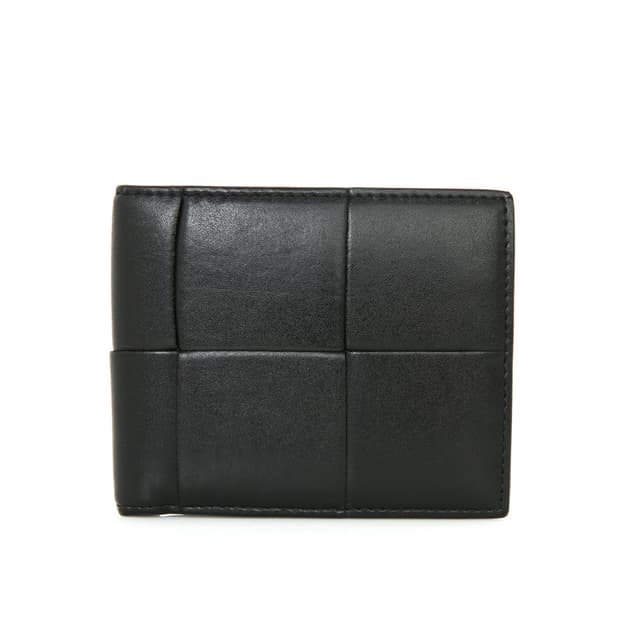 보테가베네타 카세트 폴더형 지갑 블랙 반지갑 743004