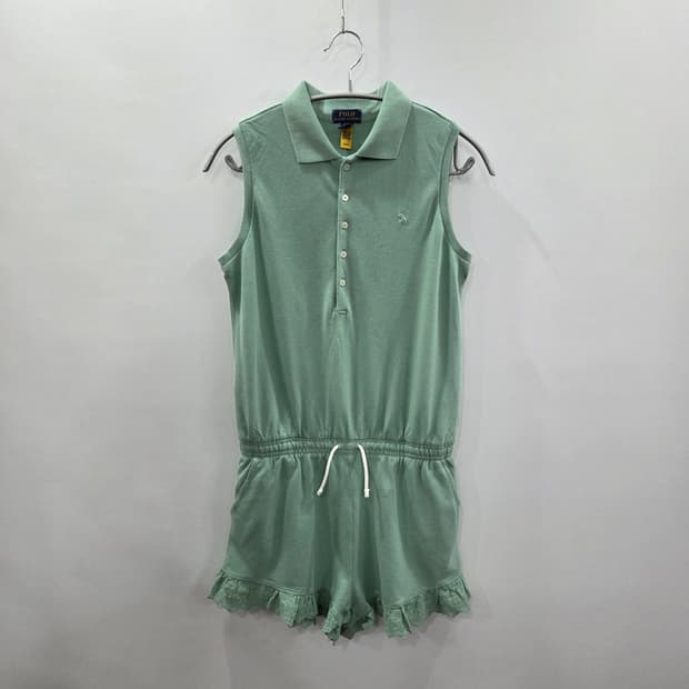 폴로랄프로렌 걸즈 피케 카라 롬퍼 XL/16