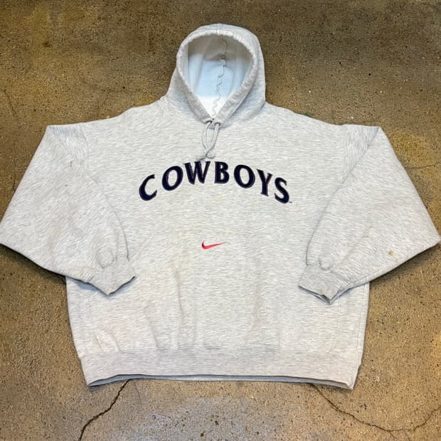 90s USA 미국 빈티지 나이키 NFL 달라스 카우보이 후드티