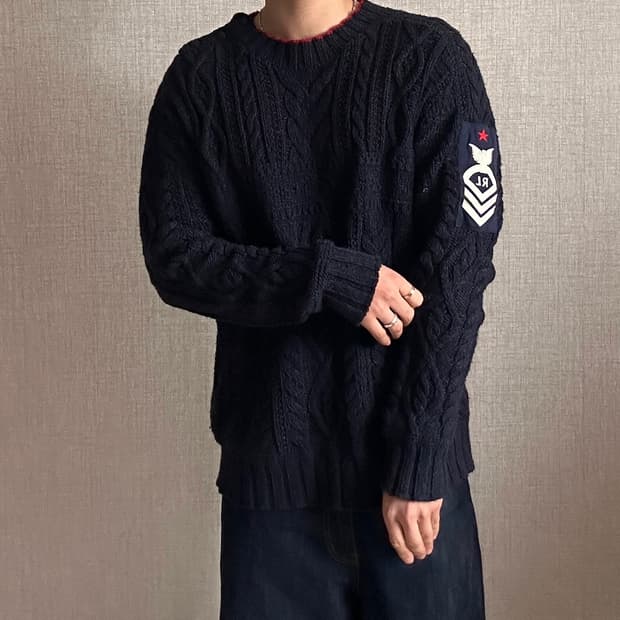 Polo Ralph Lauren Logo Patch Cable Knit
