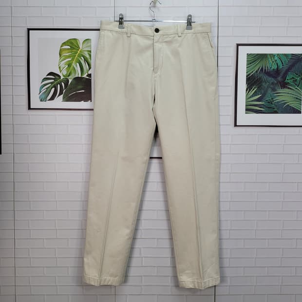 버버리 런던 자수 로고 코튼 팬츠 바지 32인치