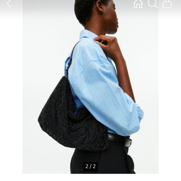 Arket 라인스톤 숄더 백