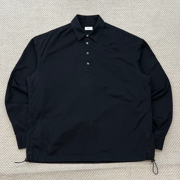 쿠어 하프 버튼 스트링 셔츠 r3568